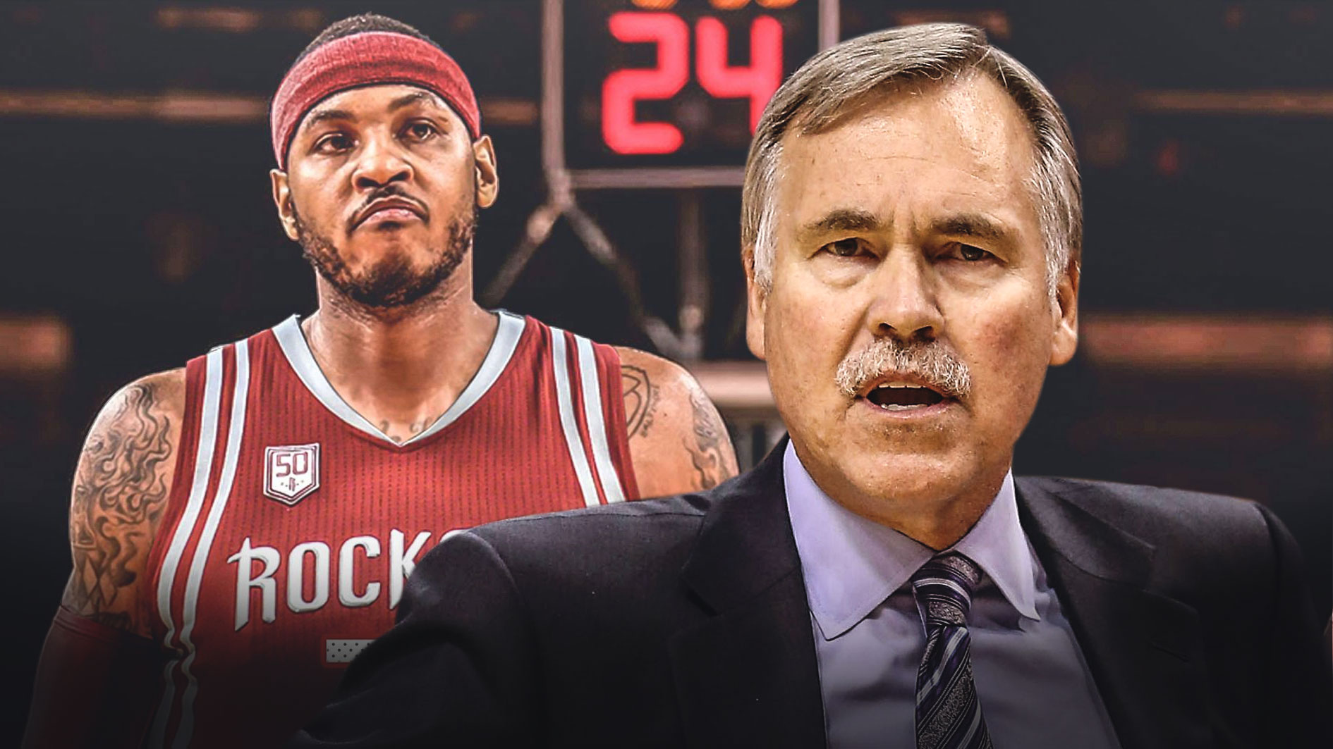 Mike D'Antoni, Carmelo Anthony, Rockets