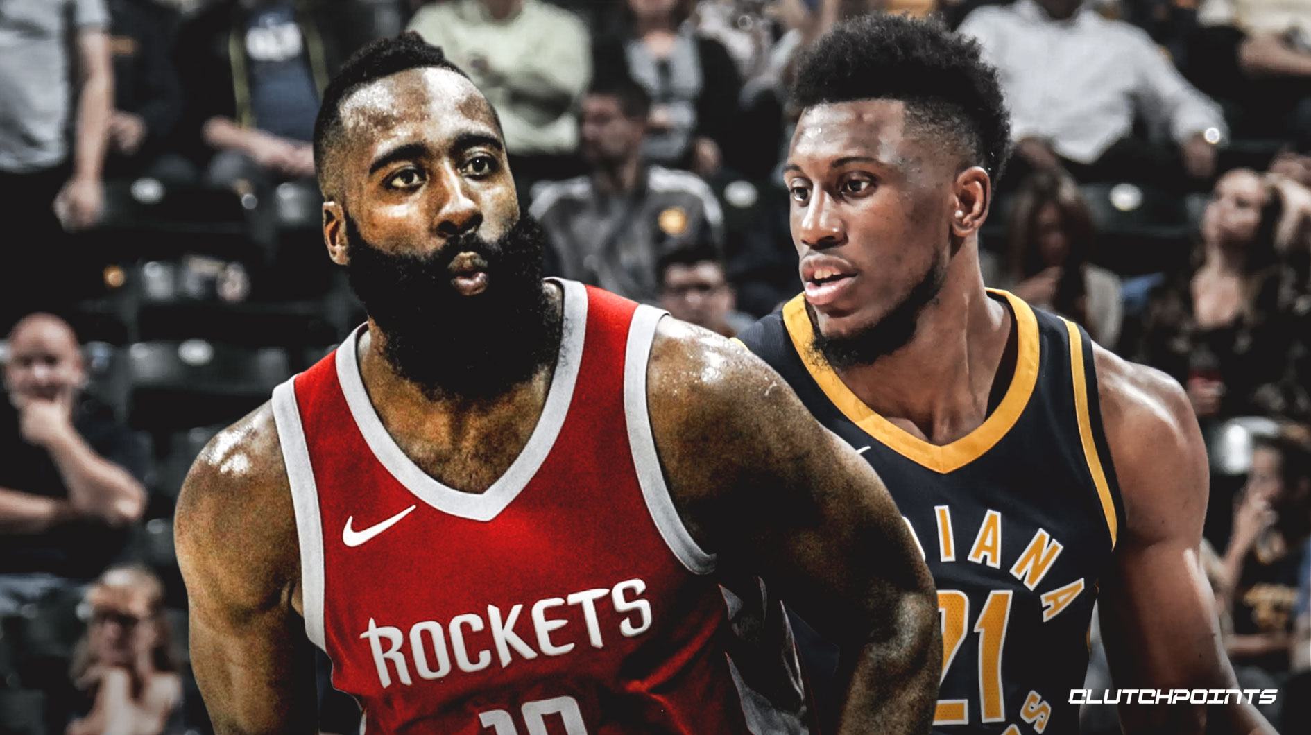 James Harden and Thaddeus Young