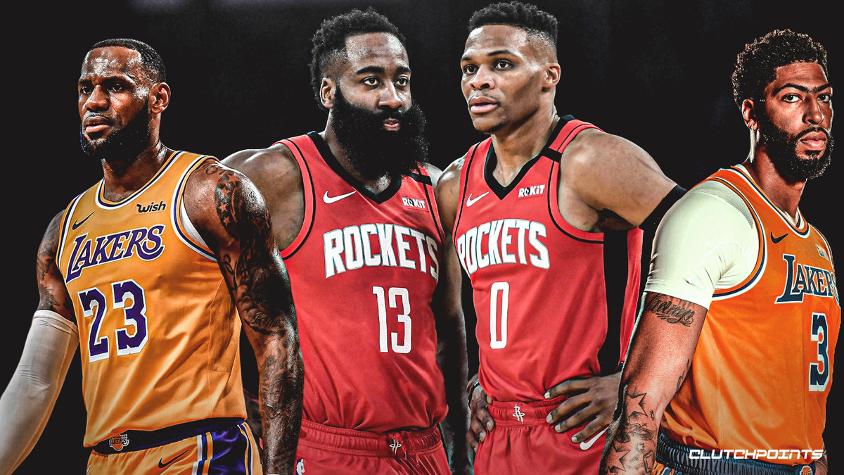 LeBron James, James Harden, Russell Westbrook, Anthony Davis, Lakers