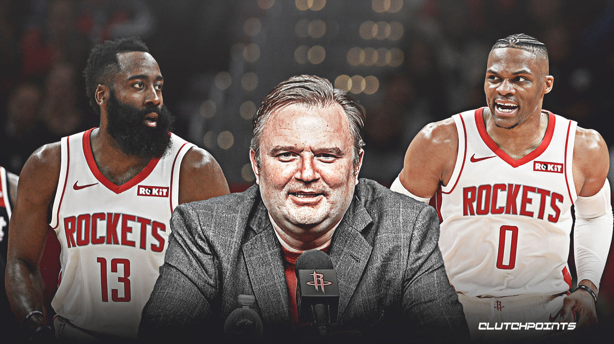 Rockets. James Harden, Daryl Morey, Russell Westbrook