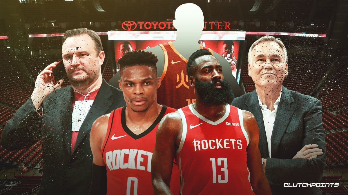James Harden, Russell Westbrook, Daryl Morey, Mike D'Antoni, Rockets roster